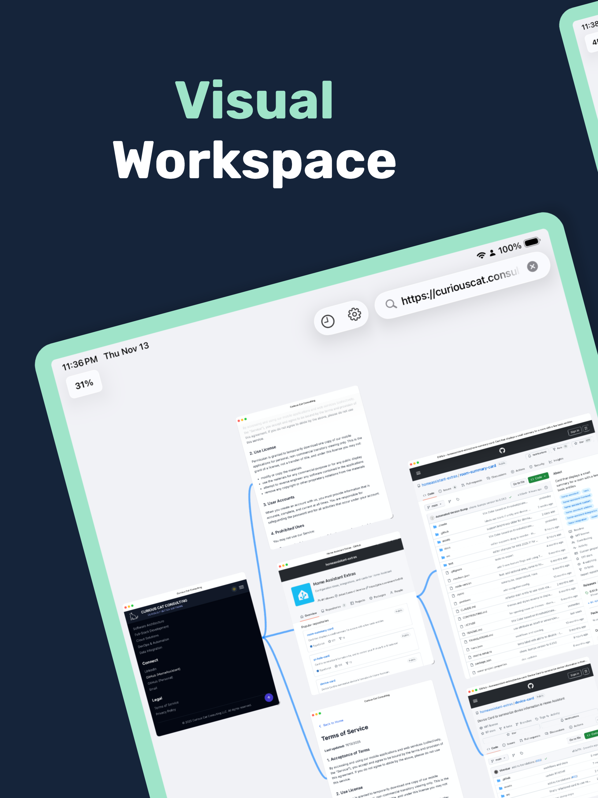 Web Canvas: Spatial Web Browsing project preview