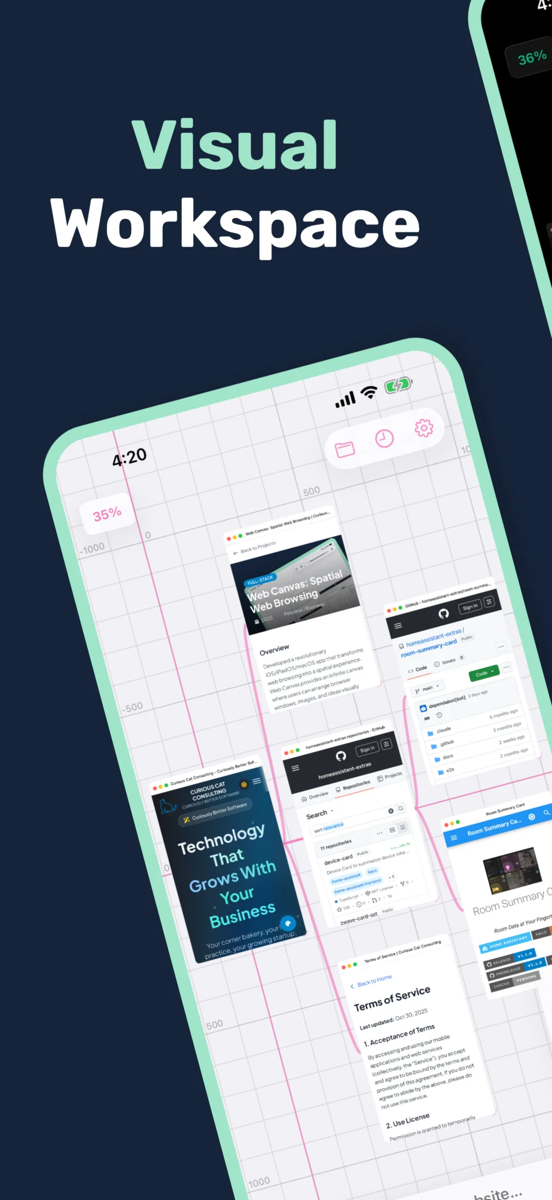 Web Canvas: Spatial Browser screenshot 1